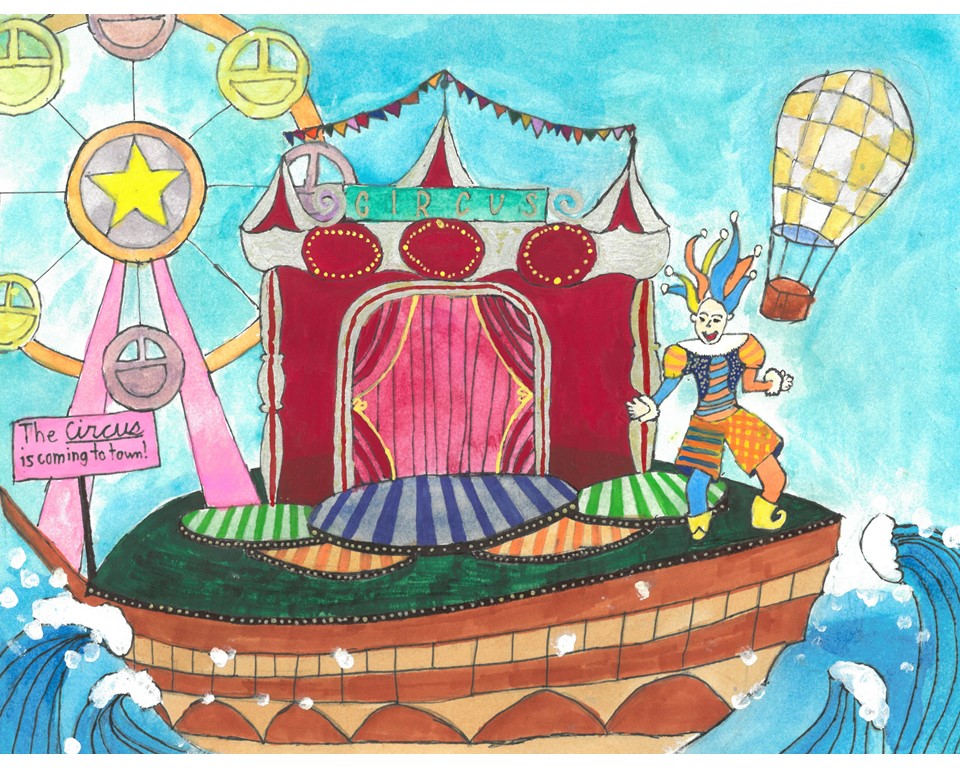 POMP, SNOW & CIRQUEumstance Existing Character in a Drawing for 2024 Zoey Ge Everglades Elementary